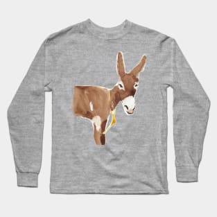 Donkey in watercolor Long Sleeve T-Shirt